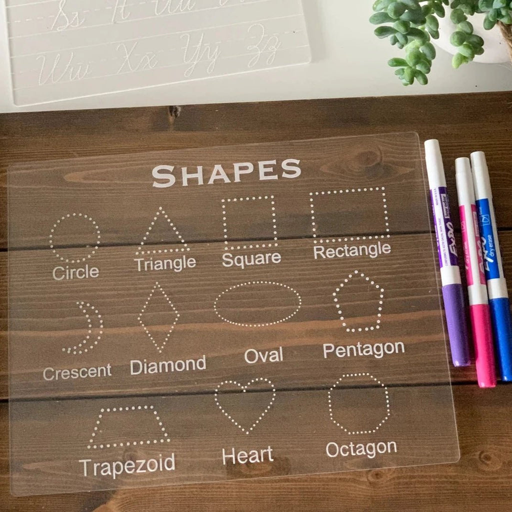 AW & Co. Shapes Acrylic Dry Erase Board - Huckle + Berry KidsAW & Co.