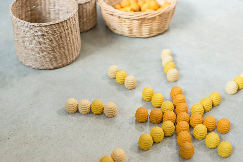 Grapat Wooden Mandala Honeycomb 36 Pieces - Yellow - Huckle + Berry KidsGrapat