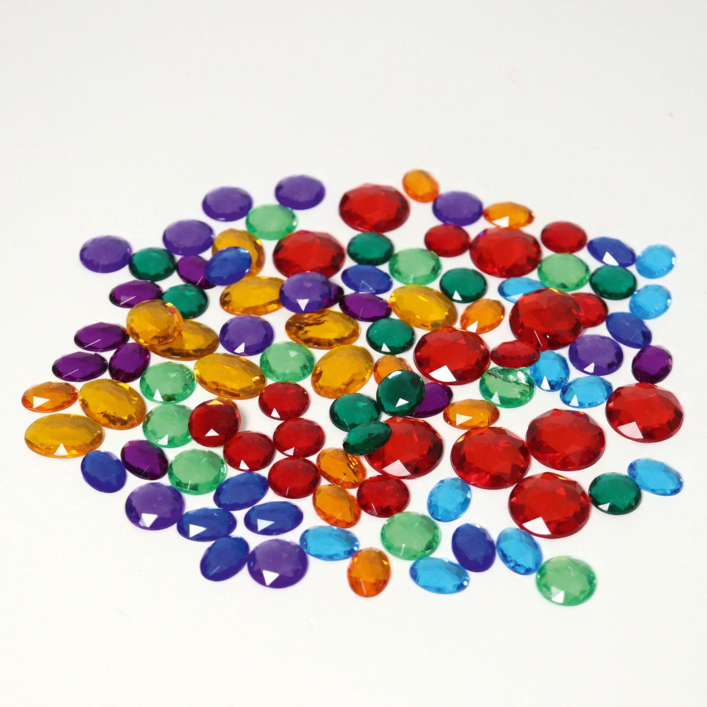 Grimms - 100 Small Acrylic Glitter Stones - Huckle + Berry KidsGrimms