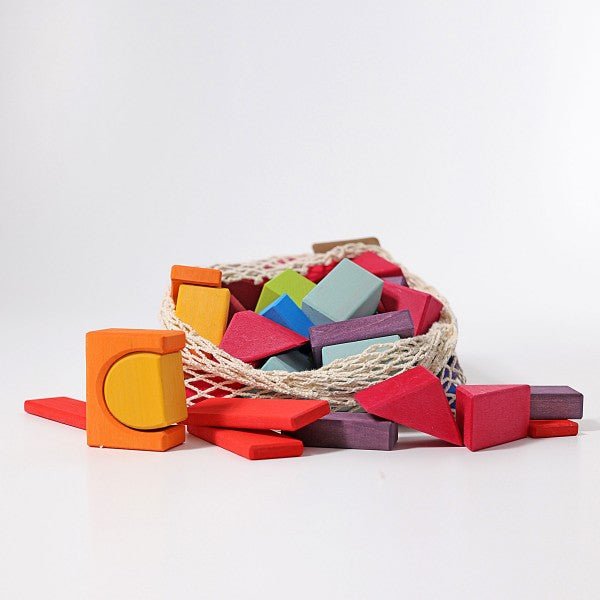 Grimms Geometrical Blocks Multi-Colour 60 Pieces - Huckle + Berry KidsGrimms