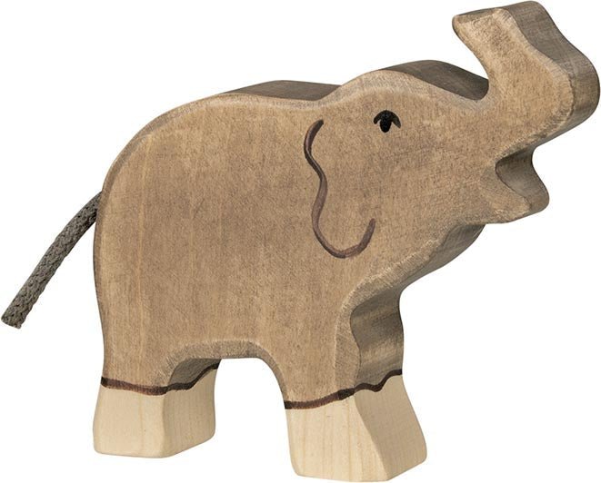 Holtztiger Elephant Small Trunk Raised - Huckle + Berry KidsHoltztiger