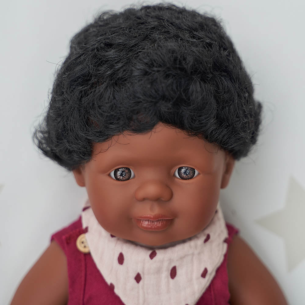 Miniland African American Boy Baby Doll - Huckle + Berry KidsMiniland
