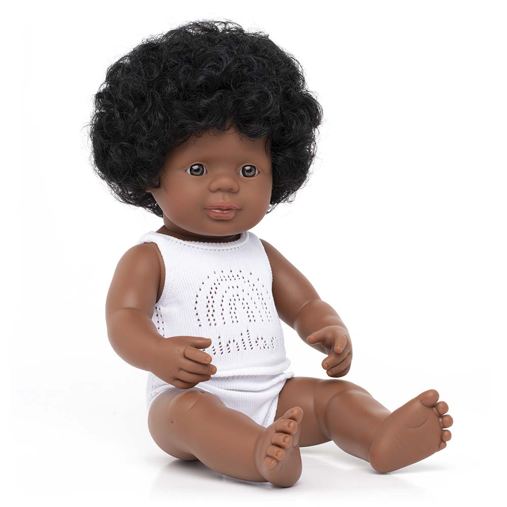 Miniland African American Girl Baby Doll - Huckle + Berry KidsMiniland