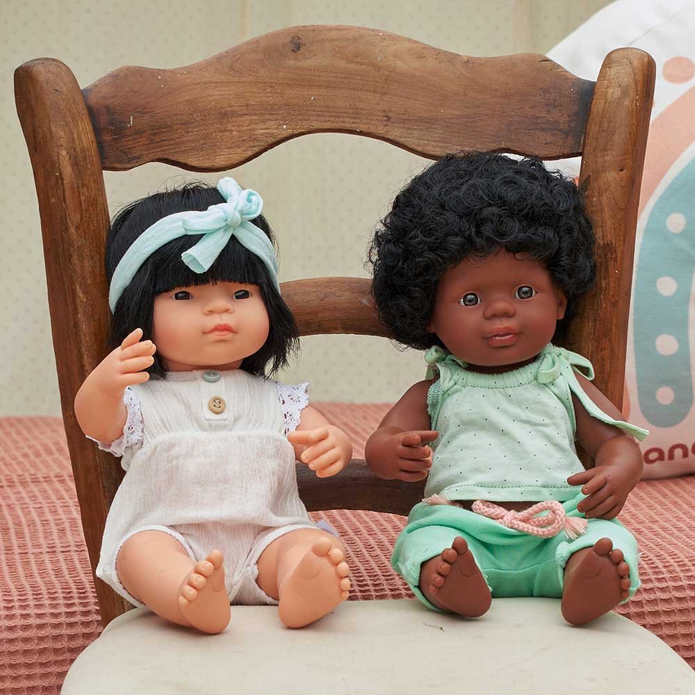 Miniland African American Girl Baby Doll - Huckle + Berry KidsMiniland