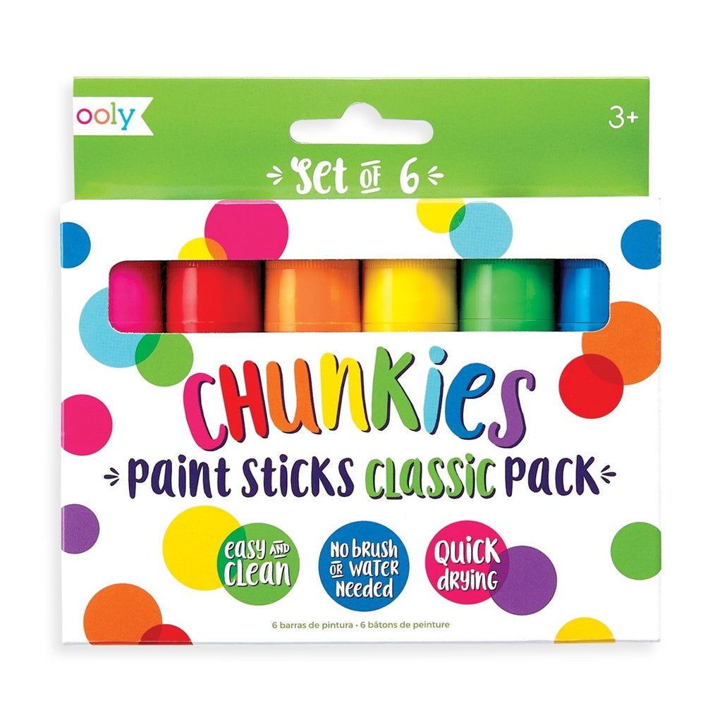 Ooly Chunkies Paint Sticks Classic Pack Set of 6 - Huckle + Berry KidsOoly
