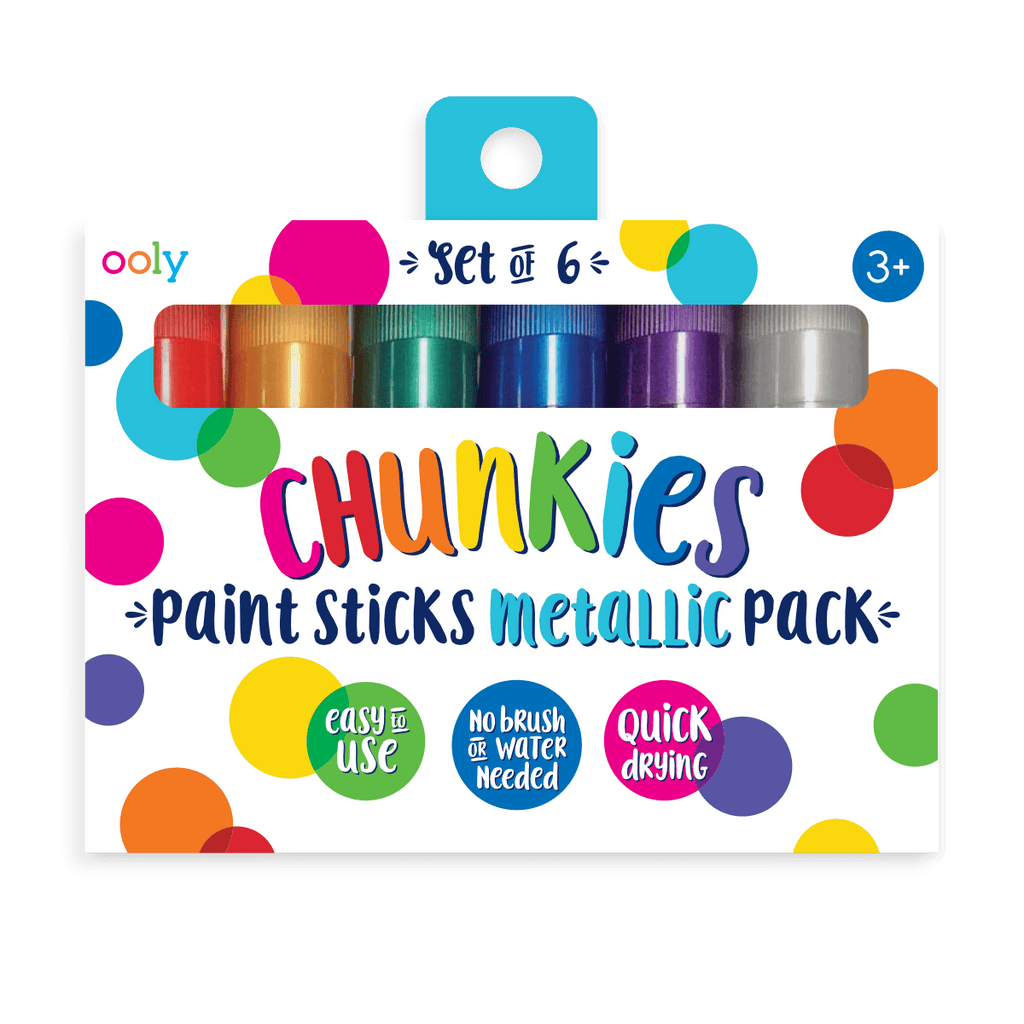 Ooly Chunkies Paint Sticks Metallic Set of 6 - Huckle + Berry KidsOoly