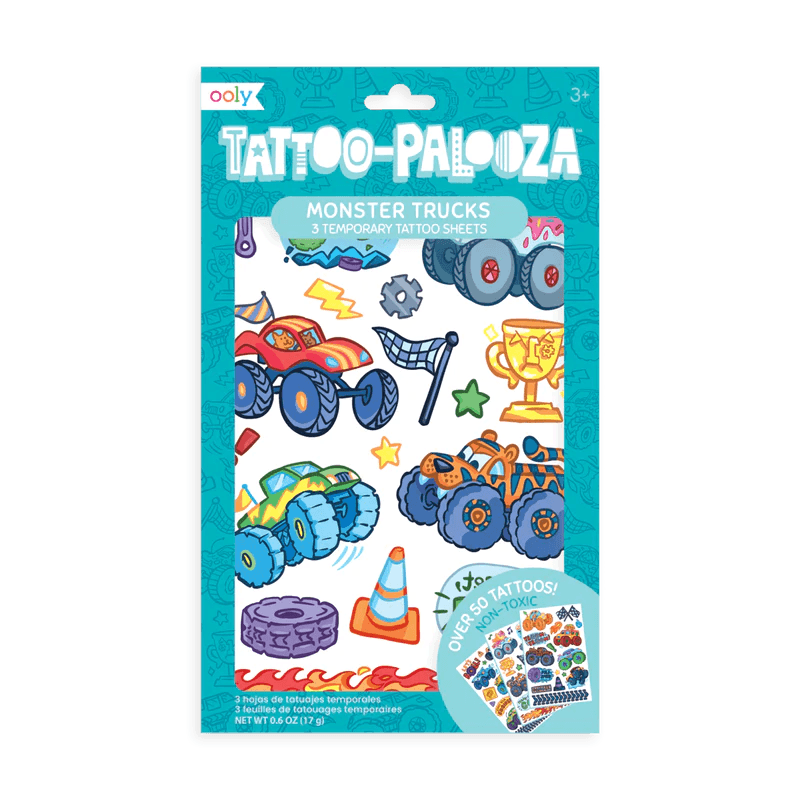 Ooly Tattoo Palozza - Temporary Tattoo Monster Truck - Huckle + Berry KidsOoly