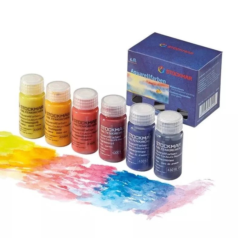 Stockmar Watercolor Paint 20ml Basic Set Box 6 Assorted - Huckle + Berry KidsStockmar